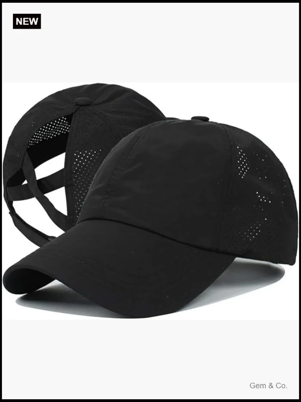 Quick Dry Mesh Ponytail Baseball Cap for Women, Adjustable Sun Hat for Outdoor